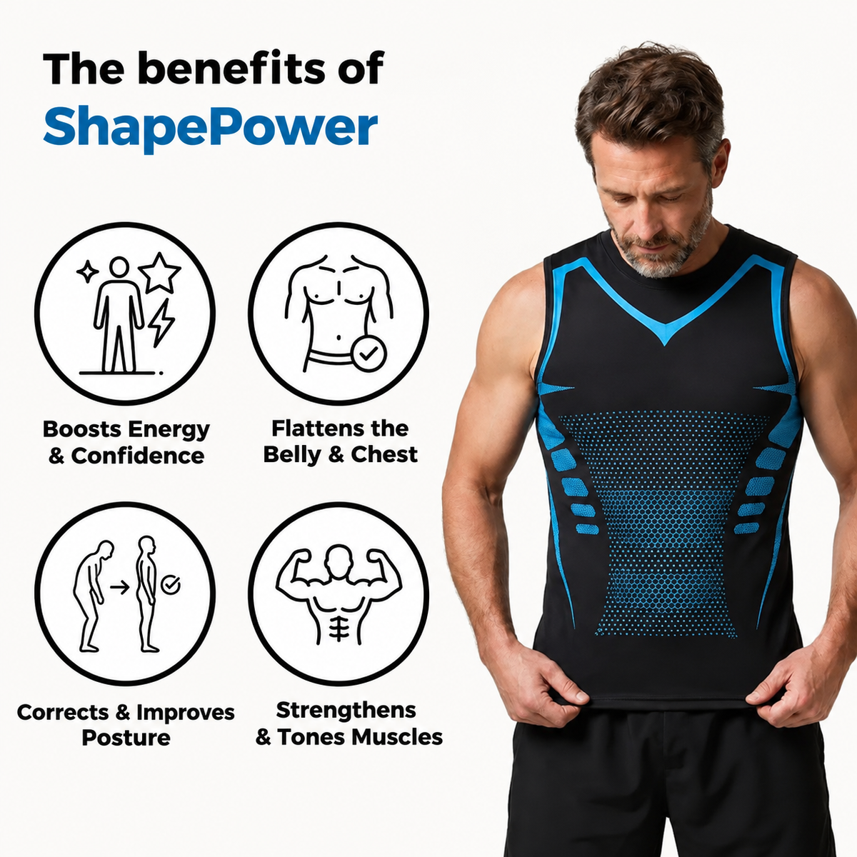 ShapePower™ – No More Sucking In Your Stomach. It Stays Flat on Its Own.