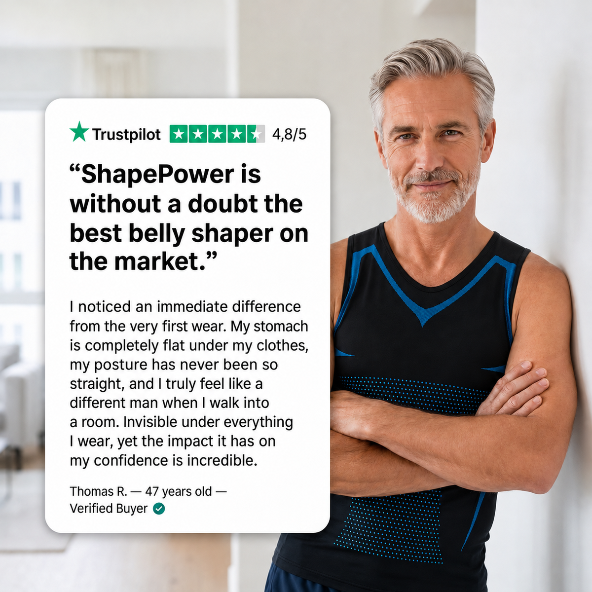ShapePower™ – No More Sucking In Your Stomach. It Stays Flat on Its Own.