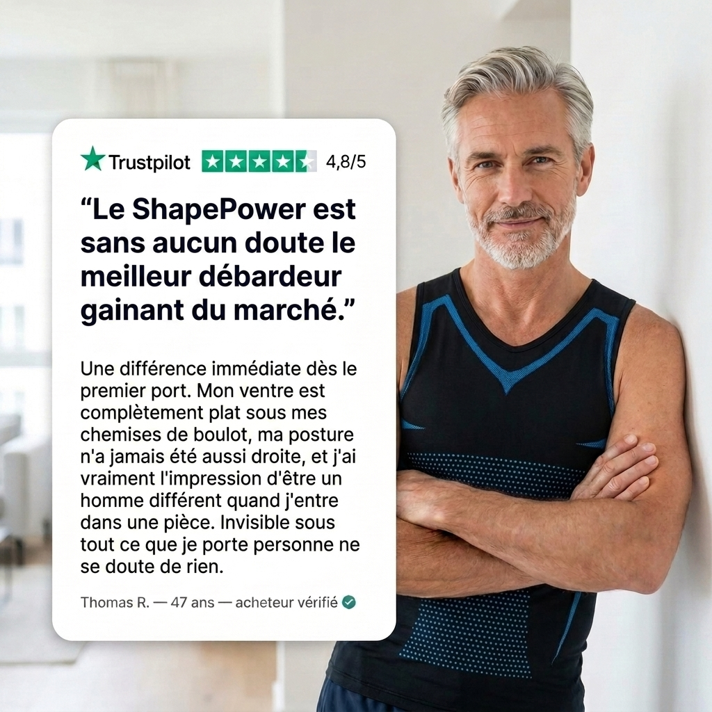 ShapePower™ Plus besoin de rentrer le ventre. Il reste plat tout seul.